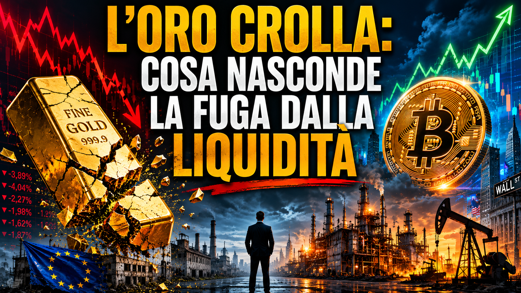 L’oro crolla: cosa nasconde la fuga dalla liquidità