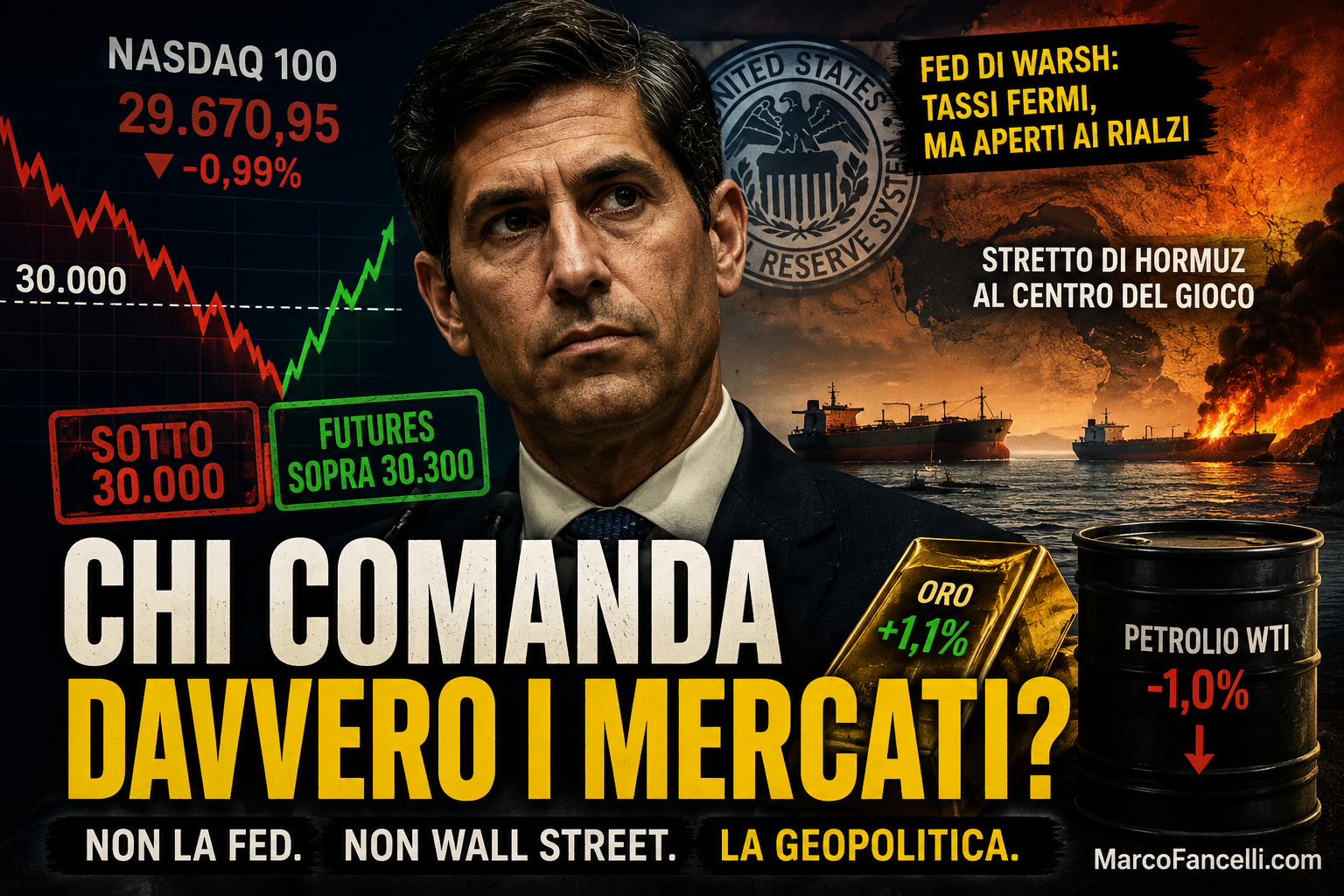 Fed Warsh blocca i tagli: inflazione e geopolitica comandano