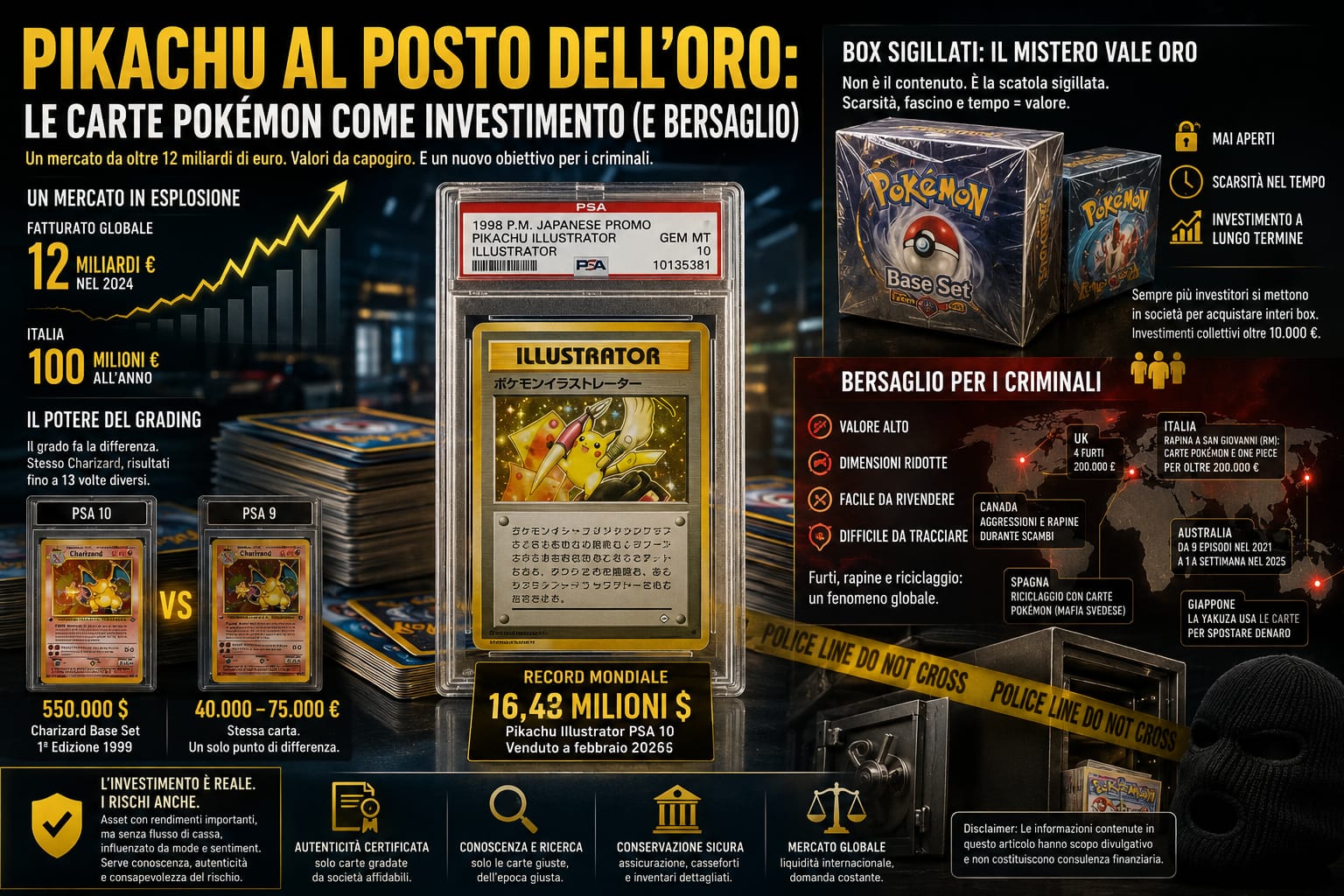 carte Pokémon investimento collezionismo grading PSA