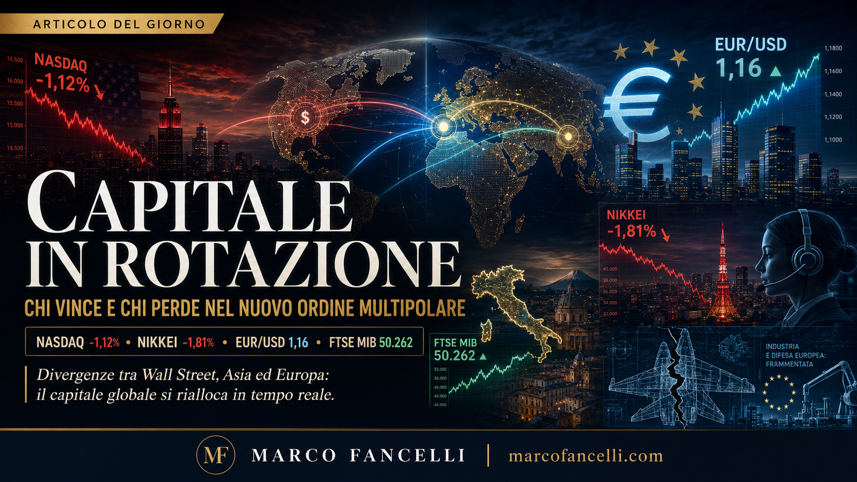 Euro forte, tech in crollo: la multipolarità ridisegna i mercati
