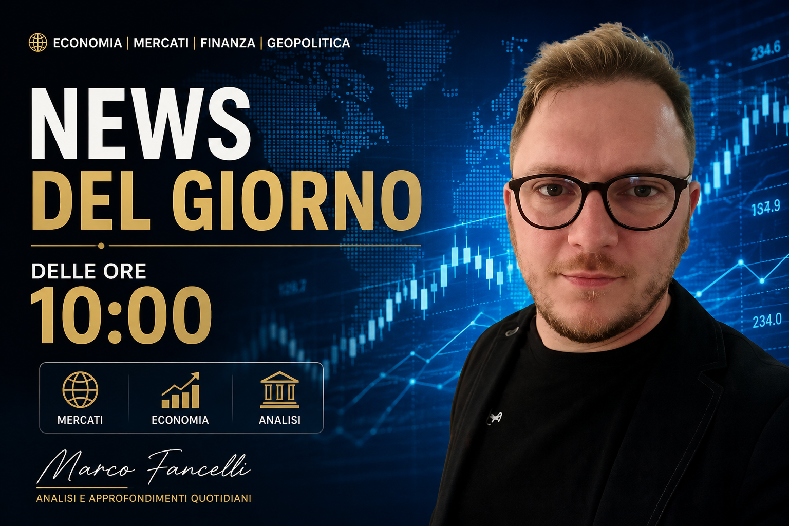 Ore 10 | 24 agosto 2026 — Le Borse frenano, Hong Kong giù quasi 2%
